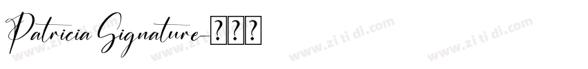 Patricia Signature字体转换